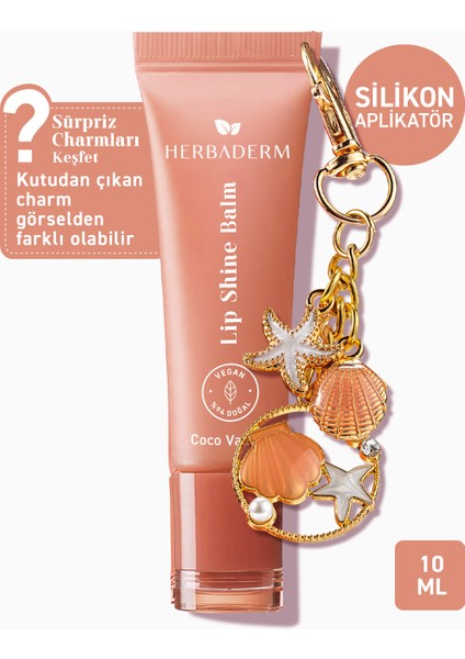 Parlatıcı, Dolgunlaştırıcı, Onarıcı Vegan Dudak Balmı, Coco-Vanilya Aromalı 10 ml