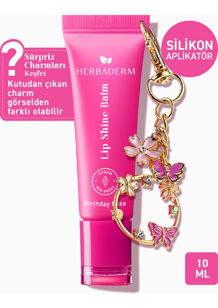 Parlatıcı, Dolgunlaştırıcı, Onarıcı Vegan Dudak Balmı, Birthday Cake Aromalı 10 ml