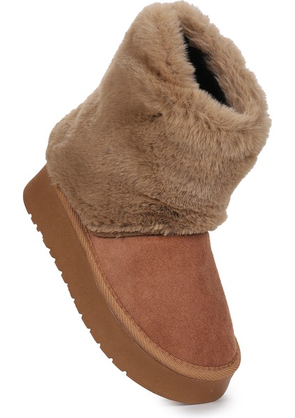 Nera Kürklü Kız Çocuk Süet Bot Ayakkabı