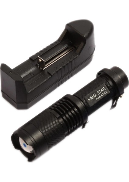 Zoomlu Şarjlı El Feneri Km-87 (5148) modelleri