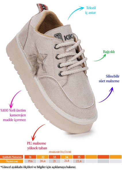 Parva Bağcıklı Kız Çocuk Günlük Spor Bot Ayakkabı fiyatları