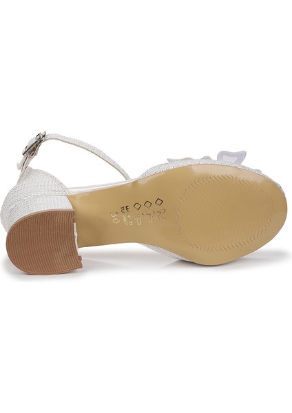 Zete Kum Simli Kız Çocuk 4 cm Topuklu Abiye Ayakkabı indirimleri