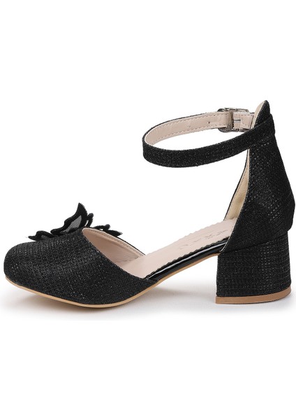 Zete Kum Simli Kız Çocuk 4 cm Topuklu Abiye Ayakkabı fırsatları