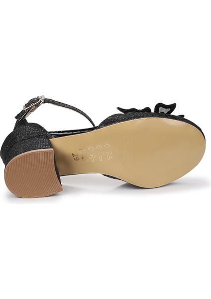 Zete Kum Simli Kız Çocuk 4 cm Topuklu Abiye Ayakkabı indirimleri