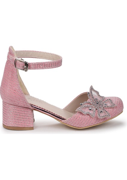 Zete Kum Simli Kız Çocuk 4 cm Topuklu Abiye Ayakkabı modelleri