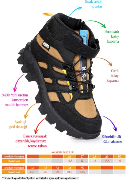 Sumy Termo Taban Cırtlı Erkek Çocuk Spor Bot Ayakkabı fiyatları