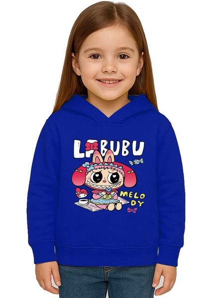 Unisex Baskılı Çocuk Swaetshirt Labubu Baskılı Kapüşonlu 3 Iplik Şardonlu fiyatları