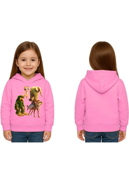 Unisex Brainrot Baskılı Çocuk Swaetshirt Kapüşonlu 3 Iplik Şardonlu