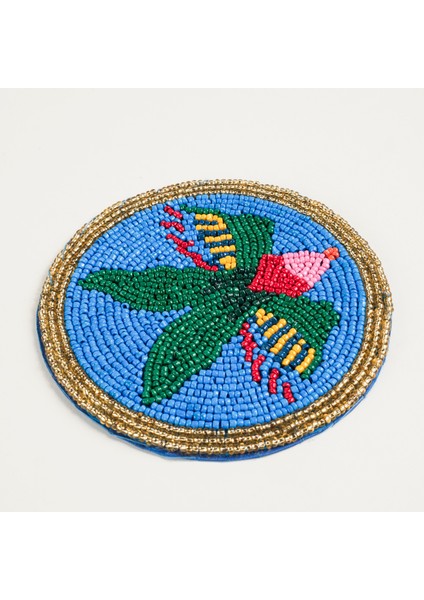 Dadrı Cam - Polyester Bardak Altlığı 10 cm Mavi fırsatları