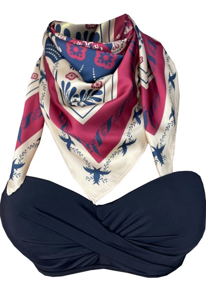 Scarf Laci-Bordo Etnik Fular 70*70 cm