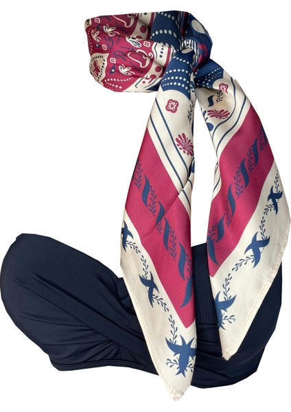 Scarf Laci-Bordo Etnik Fular 70*70 cm fiyatları