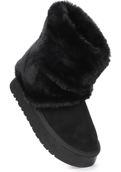 Nera Kürklü Kız Çocuk Süet Bot Ayakkabı