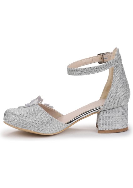 Zete Kum Simli Kız Çocuk 4 cm Topuklu Abiye Ayakkabı fırsatları