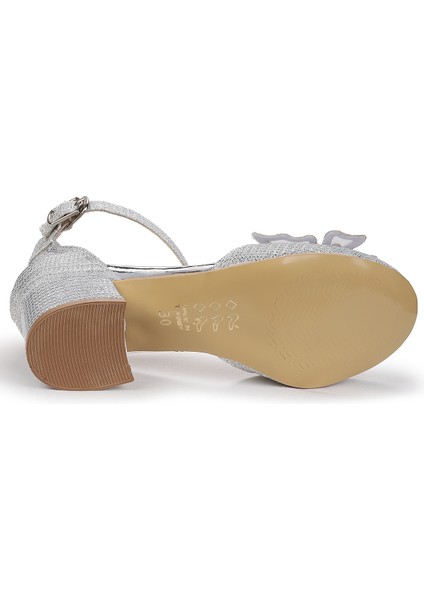 Zete Kum Simli Kız Çocuk 4 cm Topuklu Abiye Ayakkabı indirimleri