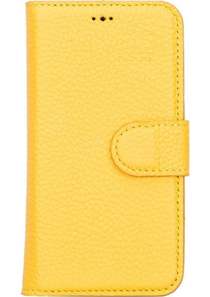 Apple iPhone 13 Mini Uyumlu Deri Cüzdanlı Kılıf FL12 Sarı fırsatları