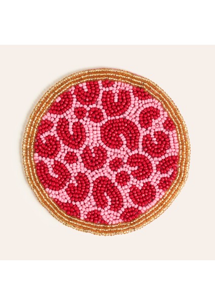 Dadrı Cam - Polyester Bardak Altlığı 10 cm Fuşya