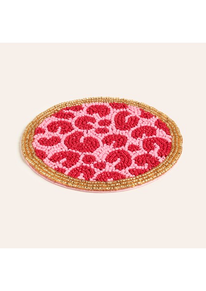 Dadrı Cam - Polyester Bardak Altlığı 10 cm Fuşya modelleri