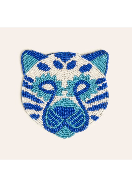 Dadrı Cam - Polyester Bardak Altlığı 10 cm Mavi