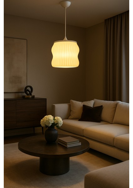 Dekoratif Avize Ice Serisi Ev Ofis Veranda Mutfak Çap 20 cm ( Büyük Boy ) fırsatları