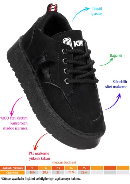 Parva Bağcıklı Kız Çocuk Günlük Spor Bot Ayakkabı fiyatları