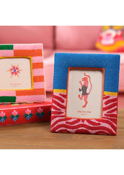 Dadrı Cam Boncuk-Ahşap Çerçeve 21X17 cm Renkli fiyatları