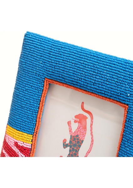 Dadrı Cam Boncuk-Ahşap Çerçeve 21X17 cm Renkli modelleri