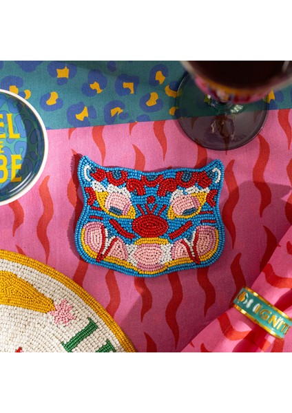 Dadrı Cam - Polyester Bardak Altlığı 11X10 cm Mavi fiyatları