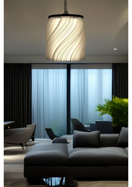 Modern Sarkıt Tekli Avize Krema Serisi ( 23X27 cm )Salon Mutfak Oturma Odası Cafe Bar indirimleri