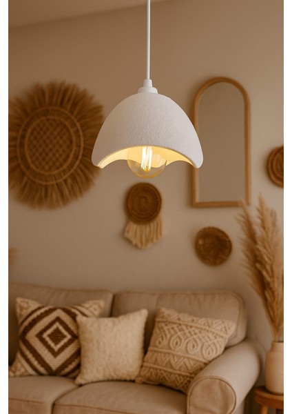 Şapka Form Beton Görünümlü Sarkıt Avize modelleri