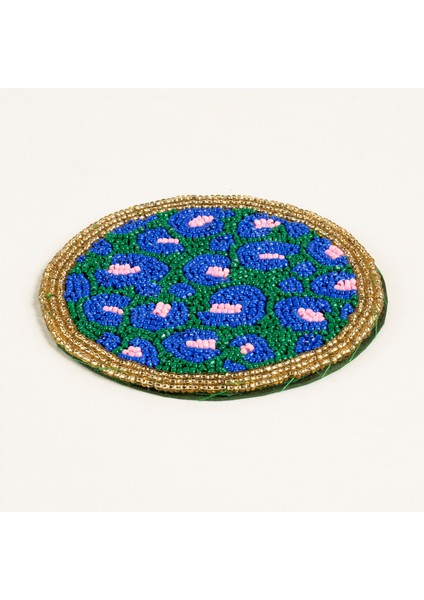 Dadrı Cam - Polyester Bardak Altlığı 10 cm Mavi modelleri