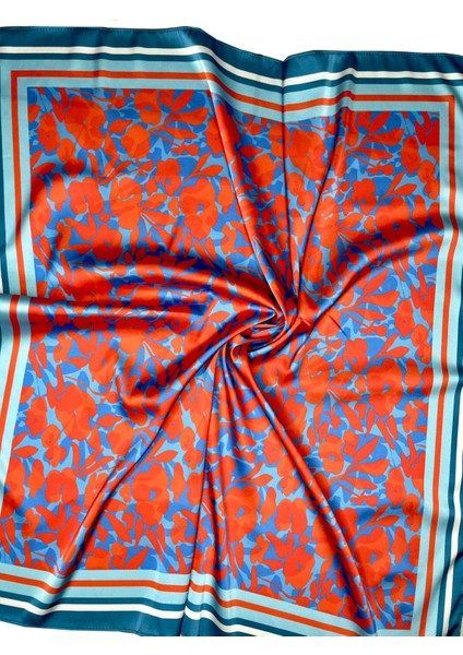 Nil Scarf Red/blue 70*70 cm Fular Eşarp modelleri