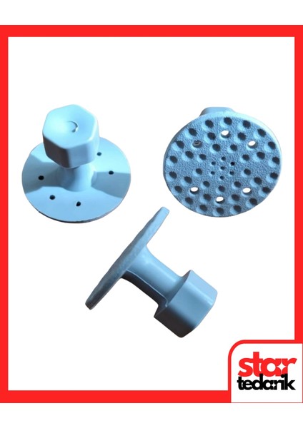 Pdr Boyasız Göçük Düzeltme Plastiği Yuvarlak Delikli Düz Çap 27Mm Gri 10 Adet