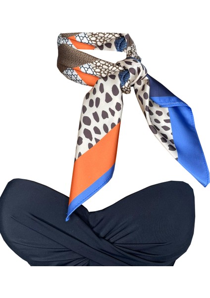 Nil Scarf Laci/kahve 70*70 cm Fular Eşarp indirimleri