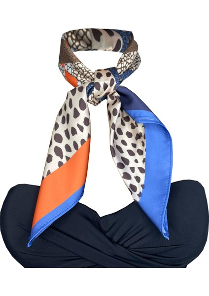 Nil Scarf Laci/kahve 70*70 cm Fular Eşarp