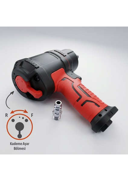 Havalı Somun Sökme Aleti 1/2 Inç 650NM 67KGM Profesyonel Darbeli fırsatları