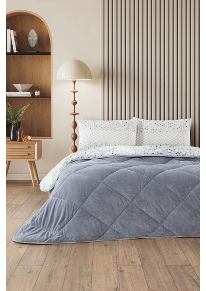 Evoria Battal Boy Lüx Wellsoft Yorgan Çift Taraflı - 2 Adet Yastık Kılıflı Yorgan Seti 215X235 cm modelleri