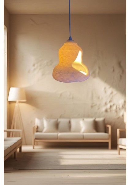 Rustik Iskandinav Serisi Beton Görünümlü Tekli Avize Sarkıt Çevre Dostu Avize Salon Mutfak modelleri