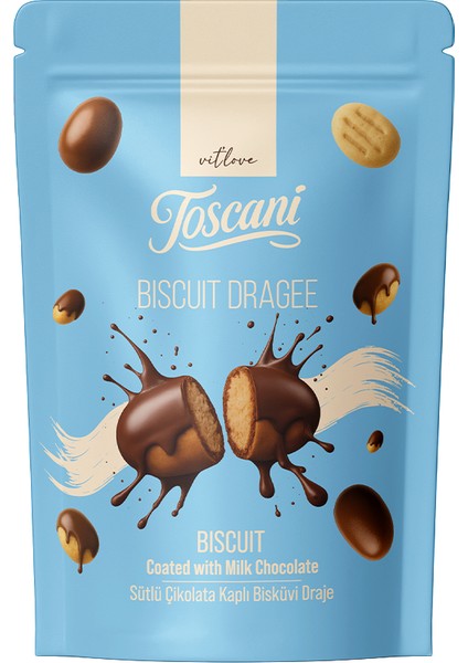 Sütlü Çikolata Kaplı Bisküvi Draje