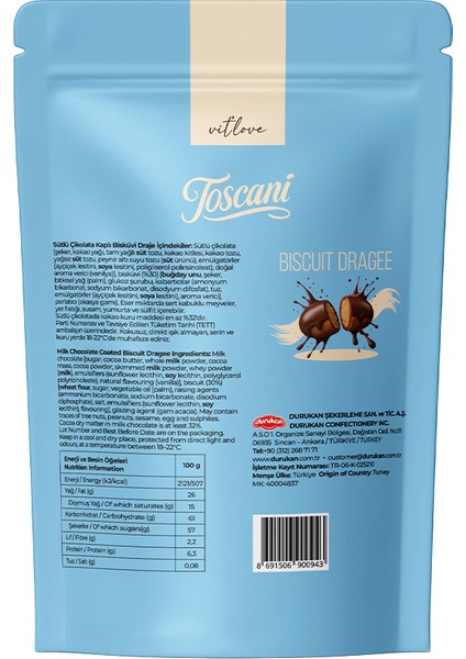 Sütlü Çikolata Kaplı Bisküvi Draje fiyatları
