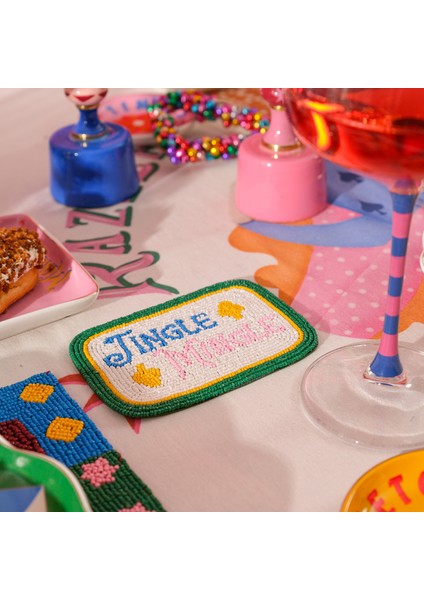 Dadrı Cam - Polyester Bardak Altlığı 12X8 cm Mavi fiyatları