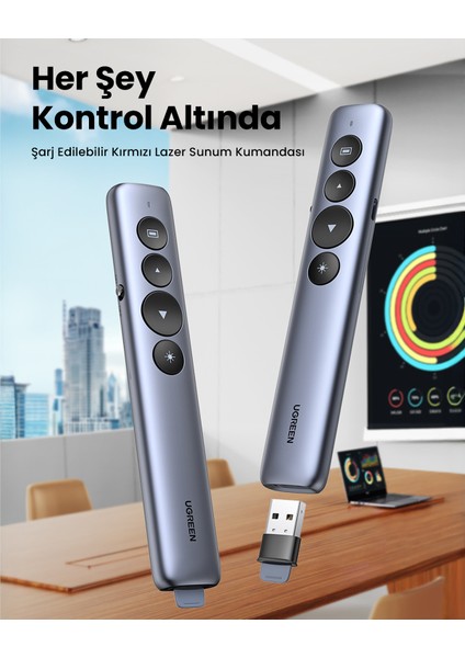 Lazer Presenter Kablosuz Sunum Kumandası, 50654