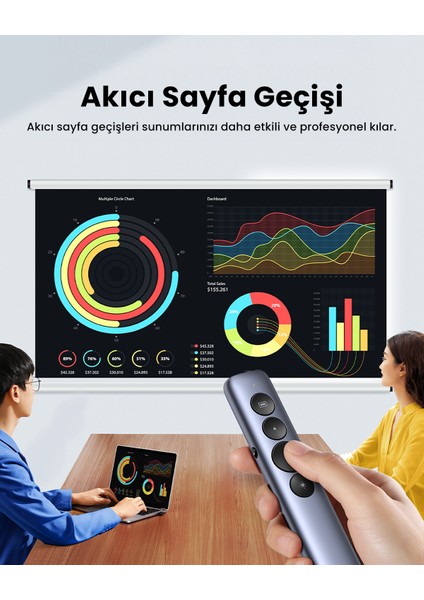 Lazer Presenter Kablosuz Sunum Kumandası, 50654