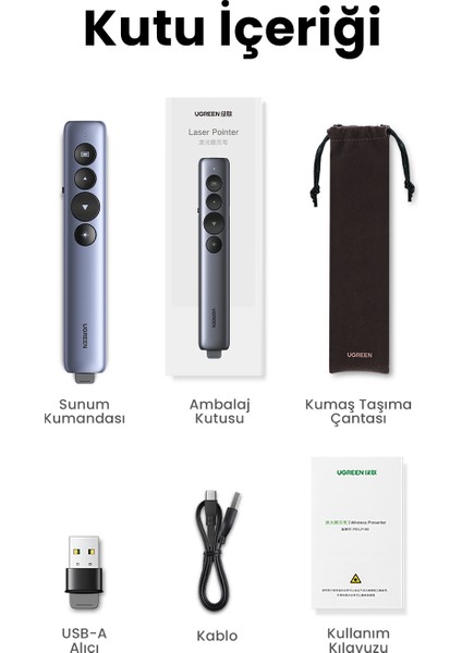 Lazer Presenter Kablosuz Sunum Kumandası, 50654