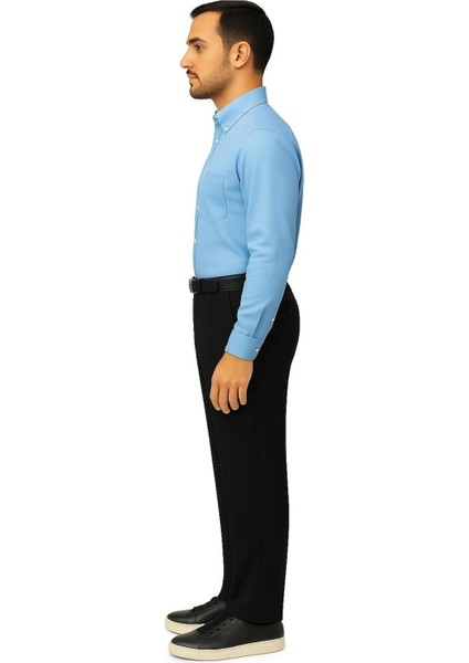 Rahat Kesim Pamuklu Keten Siyah Baba Erkek Pantolon fiyatları