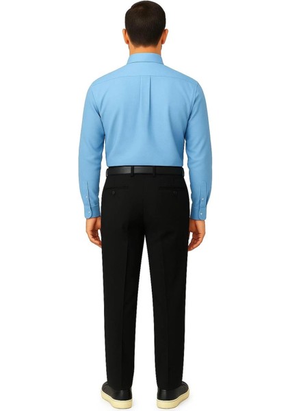 Rahat Kesim Pamuklu Keten Siyah Baba Erkek Pantolon modelleri