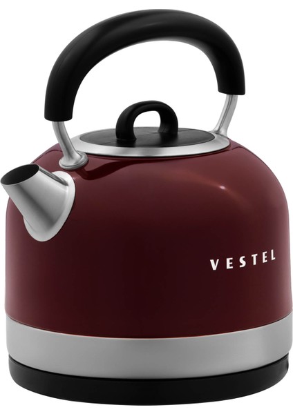 Retro Bordo Su Isıtıcı 1,7 lt Çelik Malzeme ile Hızlı Isıtma ve Güvenlik fiyatları