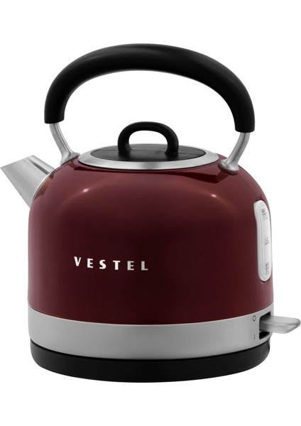 Retro Bordo Su Isıtıcı 1,7 lt Çelik Malzeme ile Hızlı Isıtma ve Güvenlik modelleri