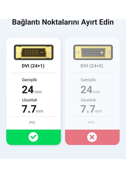 HDMI to DVI 1080P Çift Yönlü Görüntü Aktarma Kablosu, 3 Metre, 10136