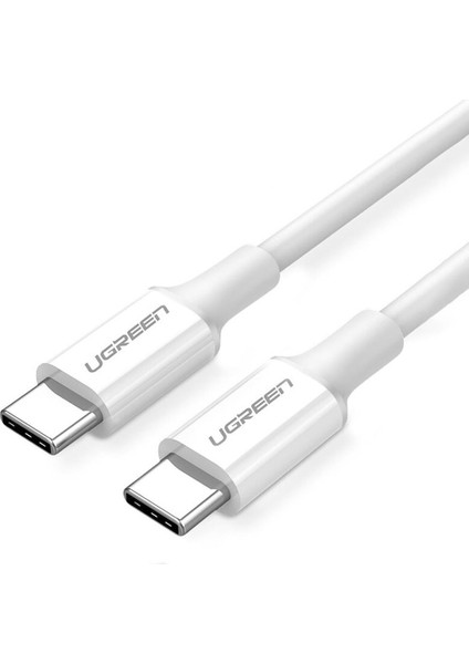 USB-C 100W 5A QC PD Hızlı Şarj Kablosu, 1 m, Beyaz, 60551