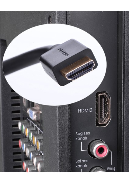 UHD 4K Yüksek Hızlı Ethernet ve HDMI Kablosu, 1 Metre, 10106